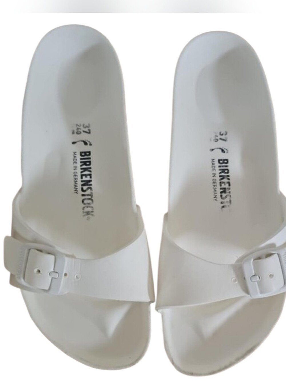 Birkenstock Madrid EVA White One Strap Slide Sandals Size 37